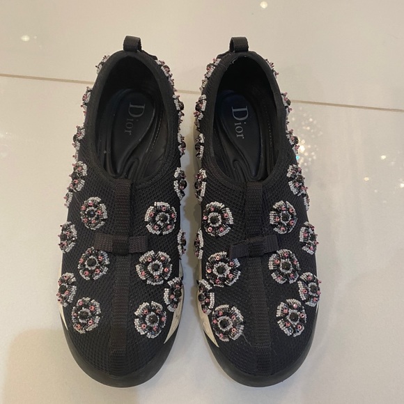 Black Christian Dior Slip On Sneakers - Picture 3 of 13
